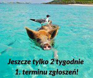 Jeszcze tylko 2 tygodnie 1. terminu zgłoszeń Jeszcze tylko 2 tygodnie 1. terminu zgłoszeń